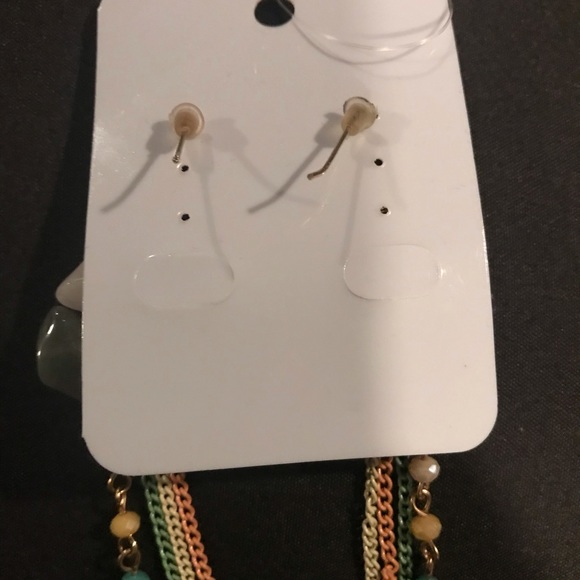 Multi-color beaded earrings - Picture 4 of 6